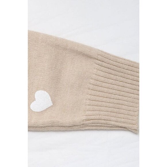 NWT MILLIE OATMEAL HEART PULLLOVER SWEATER KNIT - Picture 9 of 10